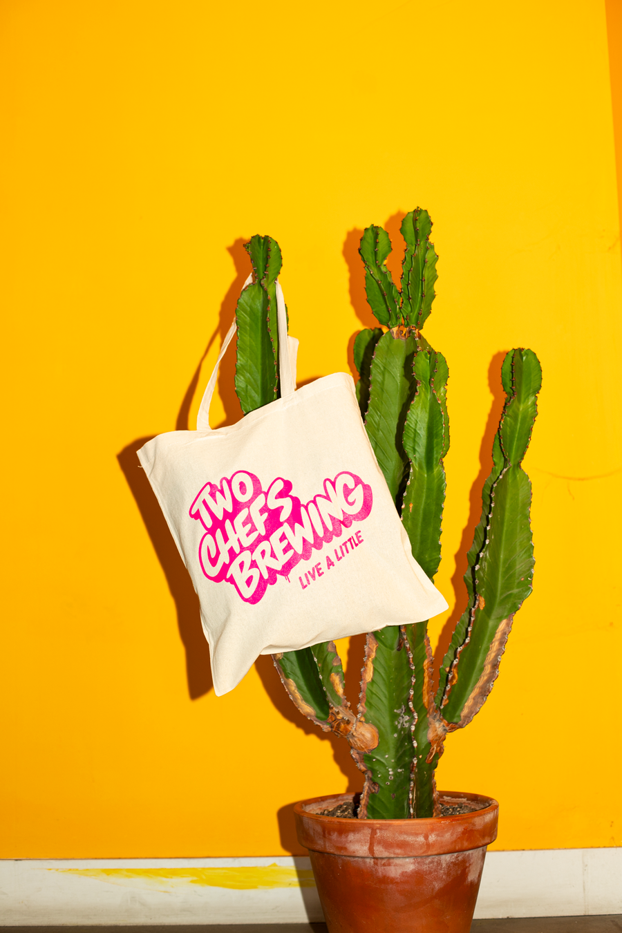 Two Chefs Brewing Pink Logo Totebag