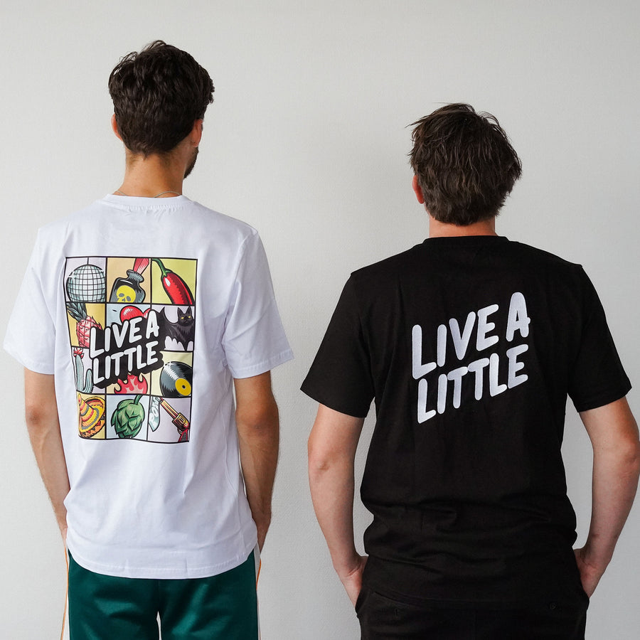 Live A Little T-Shirt (Zwart)